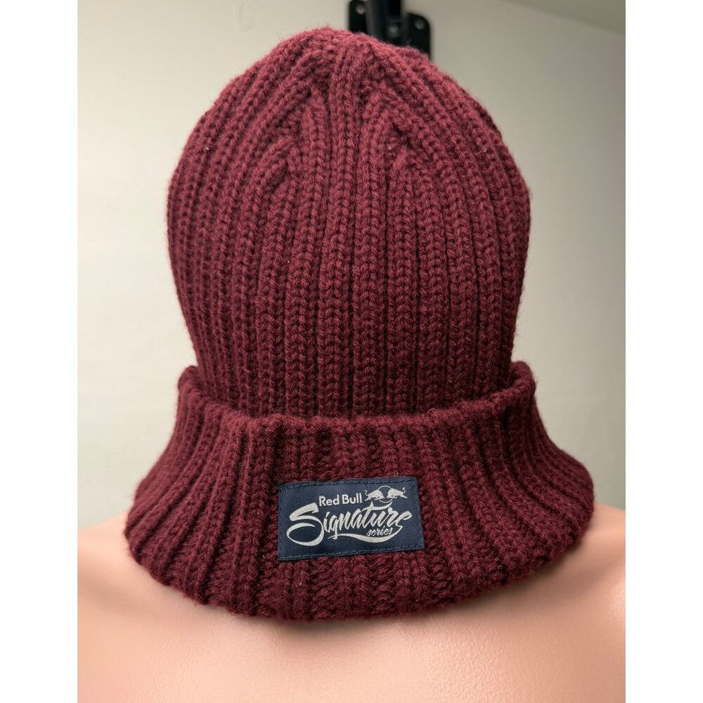 Red Bull Signature Burgundy Knit Beanie Unisex OS